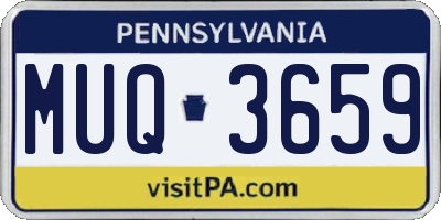 PA license plate MUQ3659