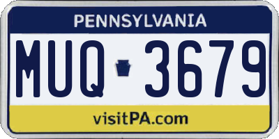 PA license plate MUQ3679