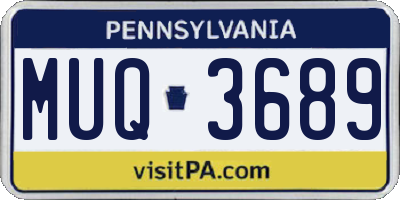 PA license plate MUQ3689