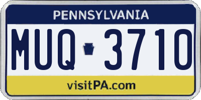 PA license plate MUQ3710