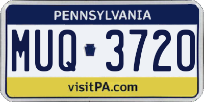 PA license plate MUQ3720