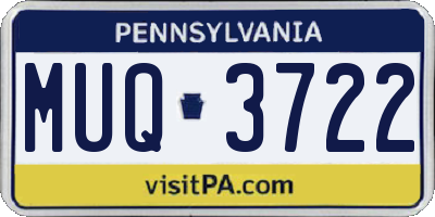 PA license plate MUQ3722
