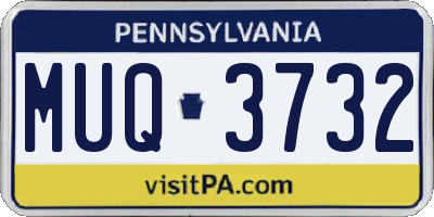 PA license plate MUQ3732