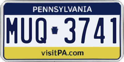 PA license plate MUQ3741