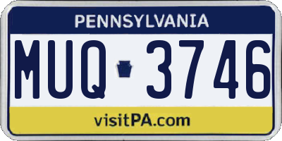 PA license plate MUQ3746