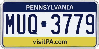 PA license plate MUQ3779