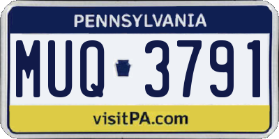 PA license plate MUQ3791