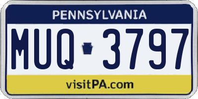 PA license plate MUQ3797