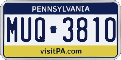 PA license plate MUQ3810