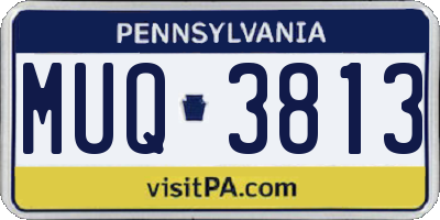 PA license plate MUQ3813