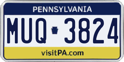 PA license plate MUQ3824