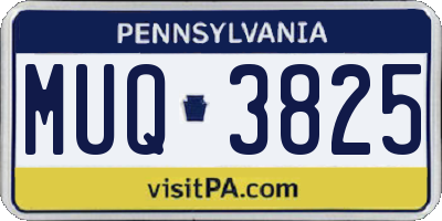 PA license plate MUQ3825