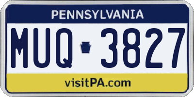 PA license plate MUQ3827