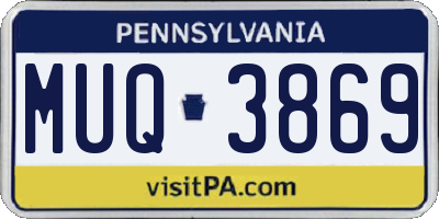 PA license plate MUQ3869