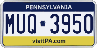 PA license plate MUQ3950