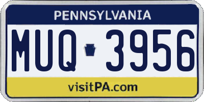 PA license plate MUQ3956