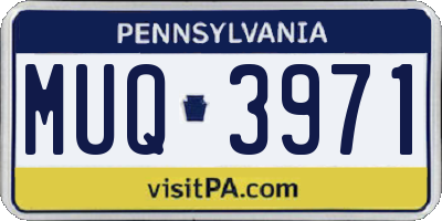 PA license plate MUQ3971