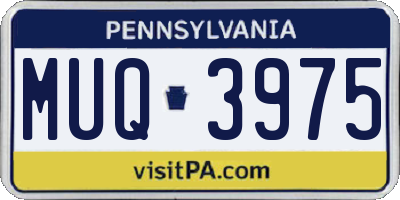 PA license plate MUQ3975