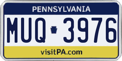 PA license plate MUQ3976