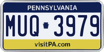 PA license plate MUQ3979