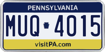 PA license plate MUQ4015