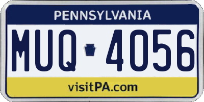PA license plate MUQ4056