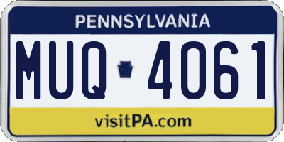 PA license plate MUQ4061