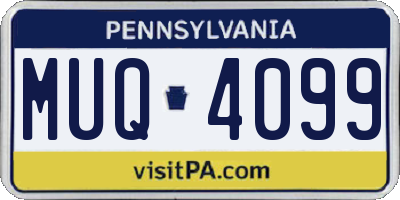 PA license plate MUQ4099