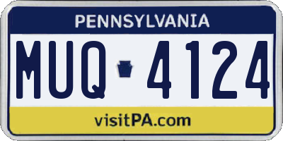 PA license plate MUQ4124