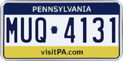 PA license plate MUQ4131