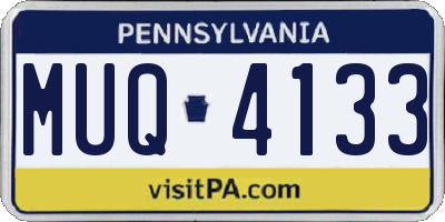 PA license plate MUQ4133