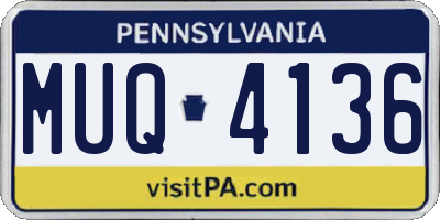 PA license plate MUQ4136