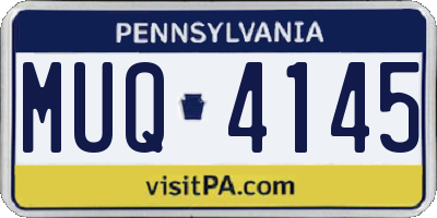 PA license plate MUQ4145