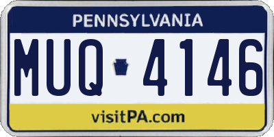 PA license plate MUQ4146