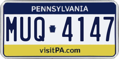 PA license plate MUQ4147
