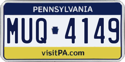 PA license plate MUQ4149