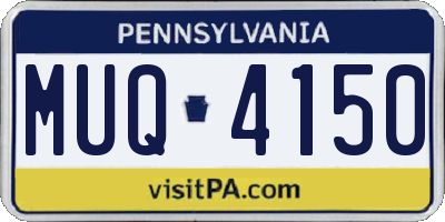 PA license plate MUQ4150