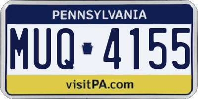 PA license plate MUQ4155
