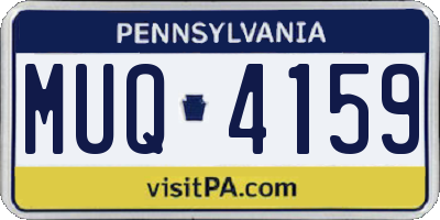 PA license plate MUQ4159