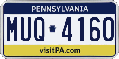 PA license plate MUQ4160