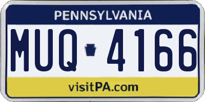 PA license plate MUQ4166