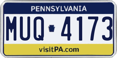 PA license plate MUQ4173