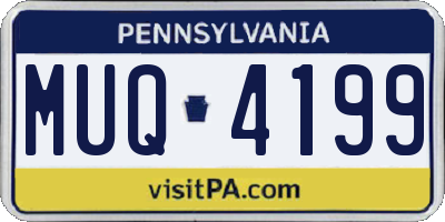 PA license plate MUQ4199