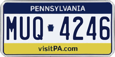 PA license plate MUQ4246