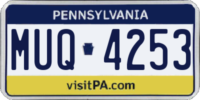 PA license plate MUQ4253