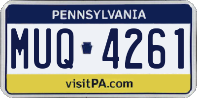 PA license plate MUQ4261