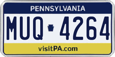 PA license plate MUQ4264