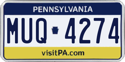 PA license plate MUQ4274