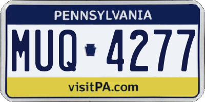 PA license plate MUQ4277