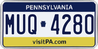 PA license plate MUQ4280